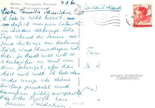 AK / Ansichtskarte Merano_Meran_IT Passeggiata d Inverno 