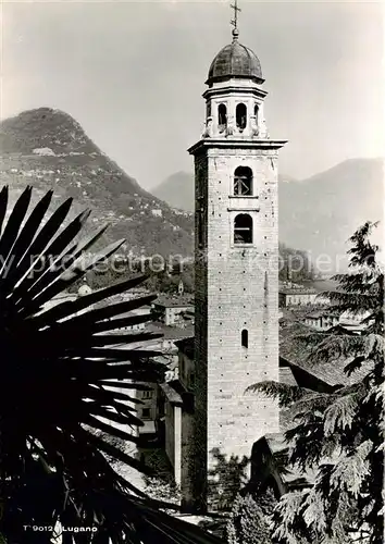 AK / Ansichtskarte Lugano_Lago_di_Lugano_TI Kirche 