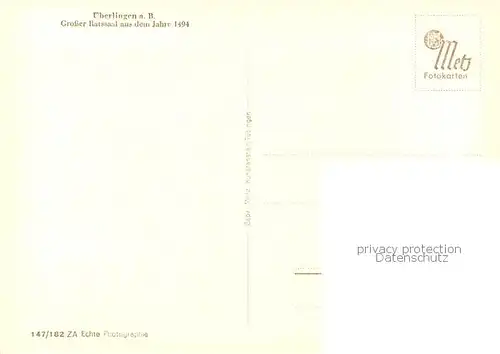 AK / Ansichtskarte ueberlingen_Bodensee Grosser Ratssaal aus dem Jahr 1494 ueberlingen Bodensee