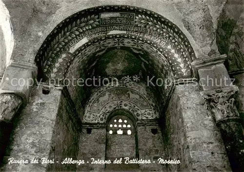 AK / Ansichtskarte Albenga_Isla_de_IT Interno del Battistero Mosaico 
