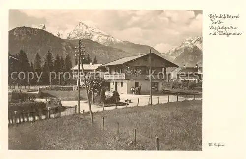 AK / Ansichtskarte Berchtesgaden Haus Aussenansicht m. Watzmann Berchtesgaden