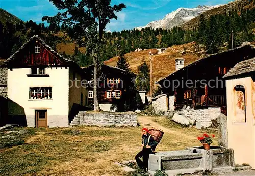 AK / Ansichtskarte Bosco Gurin_TI Dorfpartie  