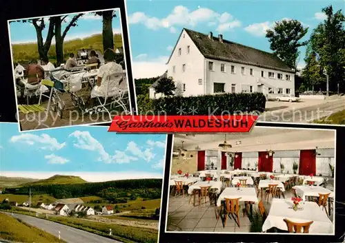 AK / Ansichtskarte Weilersbach_Oberfranken Gasthaus Waldesruh Innen  u. Aussenansicht Weilersbach_Oberfranken