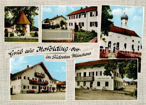 AK / Ansichtskarte Hofolding Teilansichten m. Kirche u. Gasthaus Franz Werner Hofolding