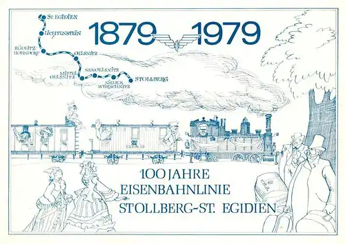 AK / Ansichtskarte St_Egidien 100 Jahre Eisenbahnlinie Sollberg St. Egidien St_Egidien