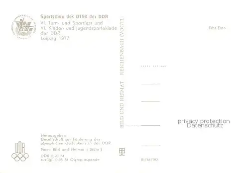 AK / Ansichtskarte Leipzig Sportschau d. DTSB d. DDR 6. Turnfest Leipzig