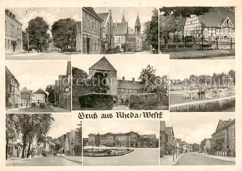 AK / Ansichtskarte Rheda_Harsewinkel Teilansichten m. Fachwerkhaeusern Rheda Harsewinkel