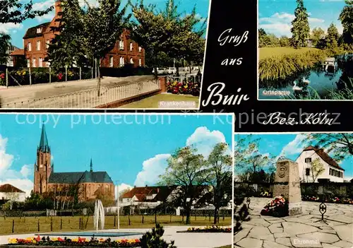 AK / Ansichtskarte Buir_Eifel Krankenhaus Ehrenmal Kirche Buir_Eifel