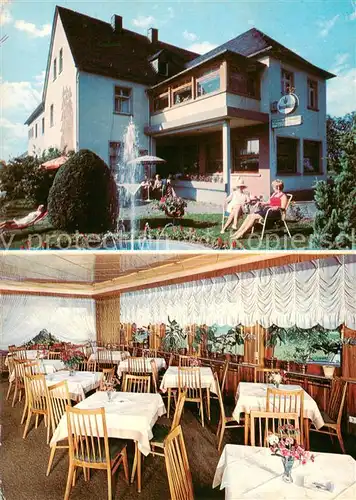 AK / Ansichtskarte Gammelshausen_Hunsrueck Restaurant Pension Haus Waldesruh Innen  u. Aussenansicht Gammelshausen Hunsrueck