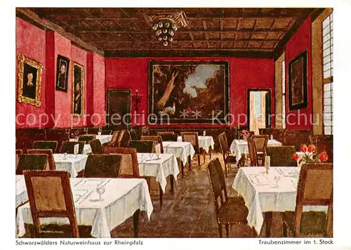 AK / Ansichtskarte Muenchen Schwarzwaelders Naturweinhaus zur Rheinpfalz   Traubenzimmer 1. Stock Muenchen