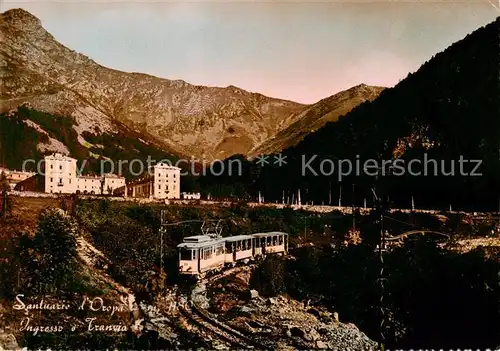 AK / Ansichtskarte Oropa_1180m_IT Wallfahrtsort Eintritt m. Tram Strassenbahn 