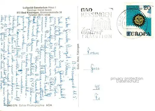 AK / Ansichtskarte Bad_Kissingen Luitpold Sanatorium Haus 1 Aussenansicht Bad_Kissingen