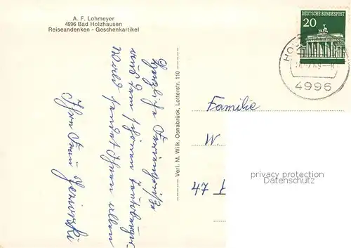 AK / Ansichtskarte Bad_Holzhausen_Luebbecke Fliegeraufnahme Totalansicht Ruine Limberg   Pension Stork  Haus Annette Bad_Holzhausen_Luebbecke