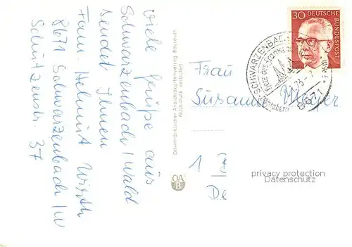 AK / Ansichtskarte Schwarzenbach_Wald Teilansichten m. Schwimmbad Schwarzenbach Wald