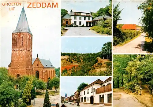 AK / Ansichtskarte Zeddam_Montferland_NL Kerk Hotel Tennisbanen Beneden Dorpstraat Wandellaan Trap Montferland 