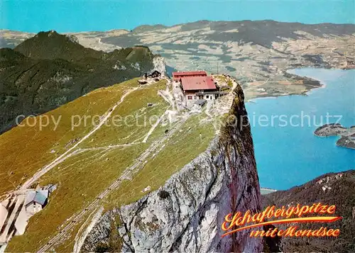 AK / Ansichtskarte Schafberg_1783m_Salzkammergut_AT Schafbergspitze mit Mondsee Berghotel 