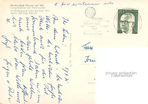 AK / Ansichtskarte Hoernum_Sylt Nordseebad Inseldorf Strand Insel Foehr Insel Amrum Hoernum Sylt