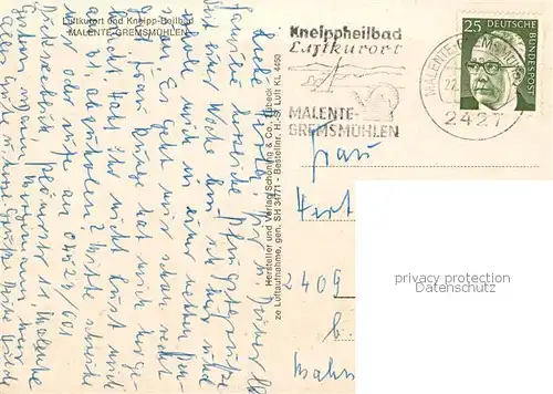 AK / Ansichtskarte Malente Gremsmuehlen Luftkurort Kneipp Heilbad Holsteinische Schweiz Malente Gremsmuehlen