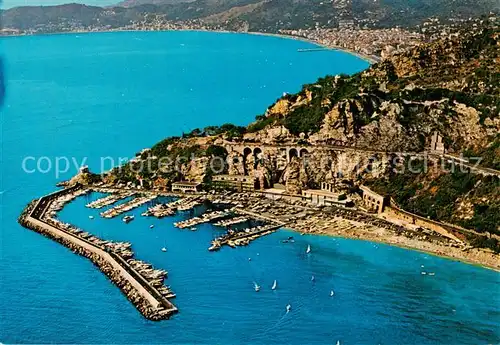 AK / Ansichtskarte Alassio_Liguria_IT Veduta aerea del porto 
