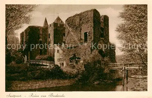 AK / Ansichtskarte Santpoort_Noord_NL Ruine van Brederode 