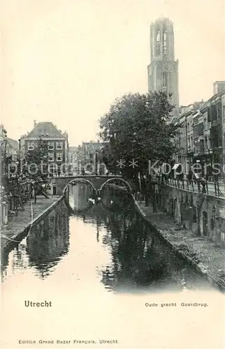 AK / Ansichtskarte Utrecht_NL Oude gracht Gaardbrug 