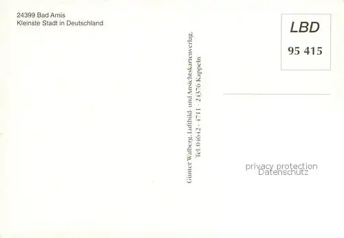 AK / Ansichtskarte Bad_Arnis Kleinste Stadt in Deutschland in der Schlei Bad_Arnis
