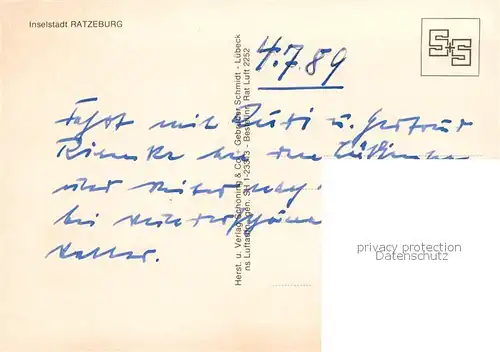AK / Ansichtskarte Ratzeburg Inselstadt Naturpark Lauenburgische Seen Ratzeburg