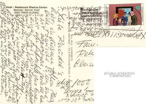 AK / Ansichtskarte Olewig Hotel Restaurant Blesius Garten Olewig