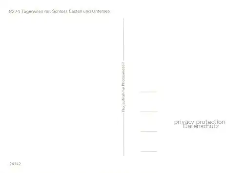 AK / Ansichtskarte Taegerwilen mit Schloss Castell und Untersee Taegerwilen