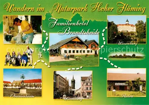 AK / Ansichtskarte Jeserig_Wiesenburg_Mark Hotel Brandtsheide Wandern im Naturpark Hoher Flaeming Toepferei Wiesenburg Oranienbaum Wittenberg Raben Jeserig_Wiesenburg_Mark