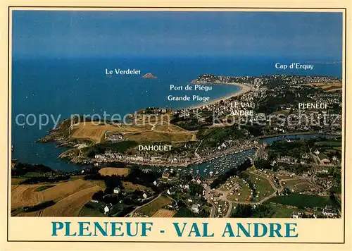 AK / Ansichtskarte Pleneuf Val Andre_22_Cotes d_Armor La Cote de Penthievre Port de Dahouet Plage du Val Andre vue aerienne 