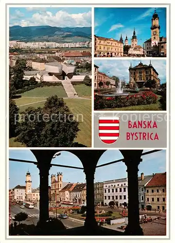 AK / Ansichtskarte Banska_Bystrica Pamaetnik SNP Hradny komplex Restauracia Bystrica Namestie SNP Banska_Bystrica