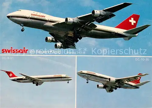 AK / Ansichtskarte Flugzeuge_Zivil Swissair in neuen Kleid 