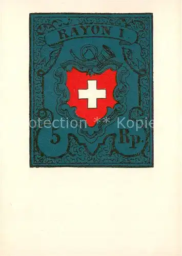 AK / Ansichtskarte Postkarte_auf_Ak Schweiz Rayon I Postkarte_auf_Ak