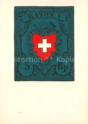 AK / Ansichtskarte Postkarte_auf_Ak Schweiz Rayon I Postkarte_auf_Ak