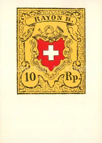 AK / Ansichtskarte Postkarte_auf_Ak Schweiz Rayon II Postkarte_auf_Ak