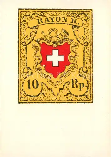 AK / Ansichtskarte Postkarte_auf_Ak Schweiz Rayon II Postkarte_auf_Ak