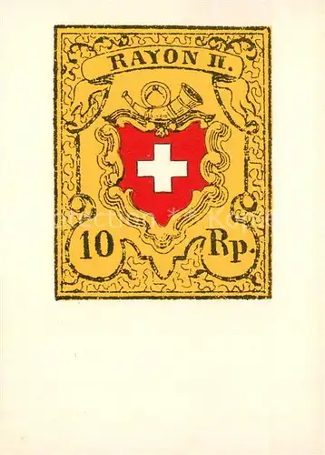 AK / Ansichtskarte Postkarte_auf_Ak Schweiz Rayon II Postkarte_auf_Ak