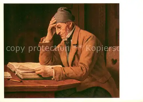 AK / Ansichtskarte Anker_Albert Bauer beim Lesen der Biebel 
