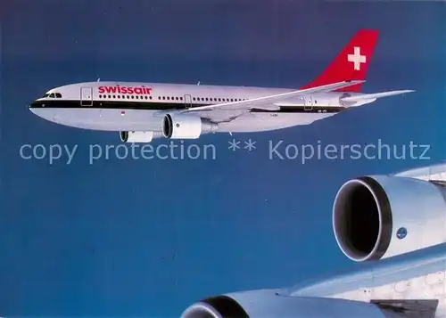 AK / Ansichtskarte Flugzeuge_Zivil Swissair Airbus A 310 221 