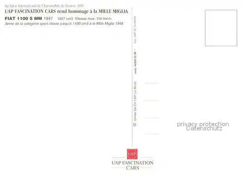 AK / Ansichtskarte Auto Fiat 1100S MM 