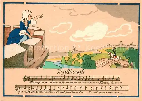 AK / Ansichtskarte Liederkarte Malbrough Liederkarte