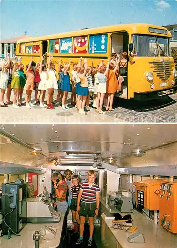AK / Ansichtskarte Postbus Fahrende Postschule 