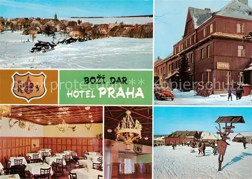 AK / Ansichtskarte Bozi_Dar_Gottesgab_CZ Hotel Praha Restaurant Winterlandschaft 