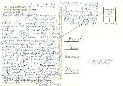 AK / Ansichtskarte Bad_Duerrheim Hoechstgelegenes Solbad Europas Bad_Duerrheim