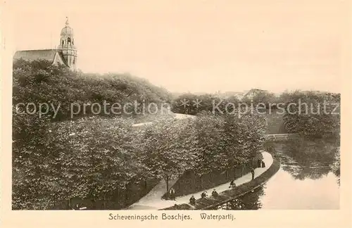 AK / Ansichtskarte Scheveningen_NL Scheveningsche Boschjes Waterpartij 