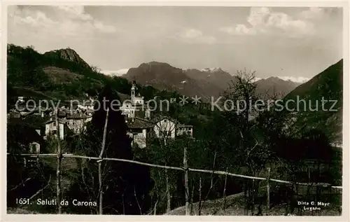 AK / Ansichtskarte Carona_Lago_di_Lugano_TI Teilansicht 