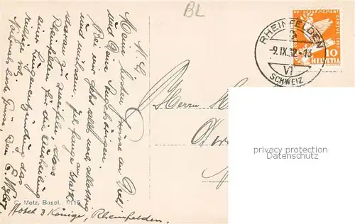 AK / Ansichtskarte Rheinfelden_AG Partie am Rhein   Haus Salmegg   Insel u. Rheinbruecke Rheinfelden AG