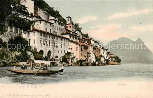 AK / Ansichtskarte Gandria_Lago_di_Lugano Teilansicht m. See Gandria_Lago_di_Lugano