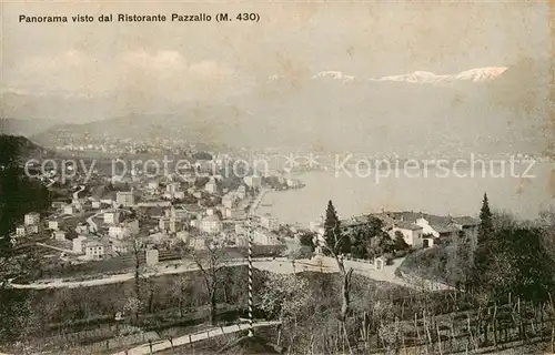 AK / Ansichtskarte Pazzallo_Lugano_TI Panorama m. Ristorante Pazzallo 